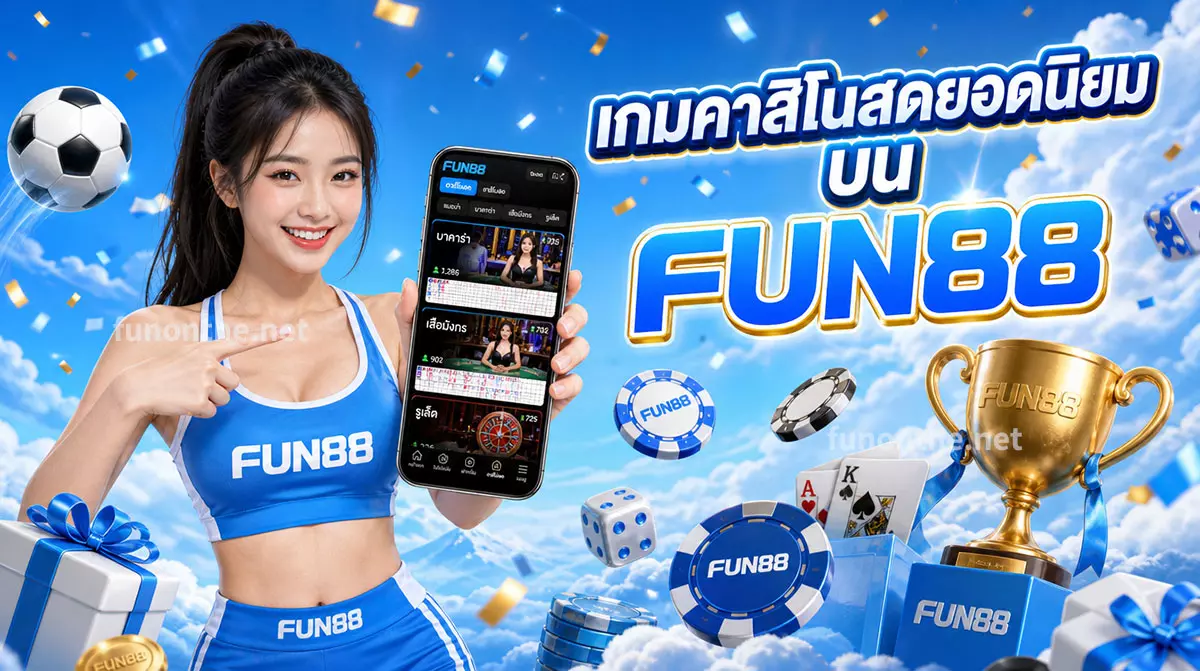 เกมคาสิโนสดยอดนิยมบน FUN88